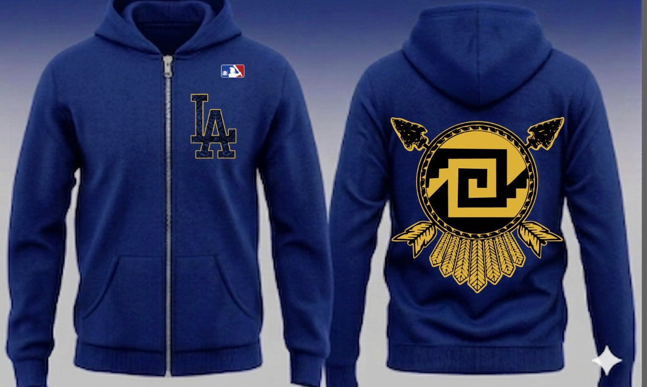 ICEBREAKERS LA Zipper Pullover Hoodie Blue & Gold