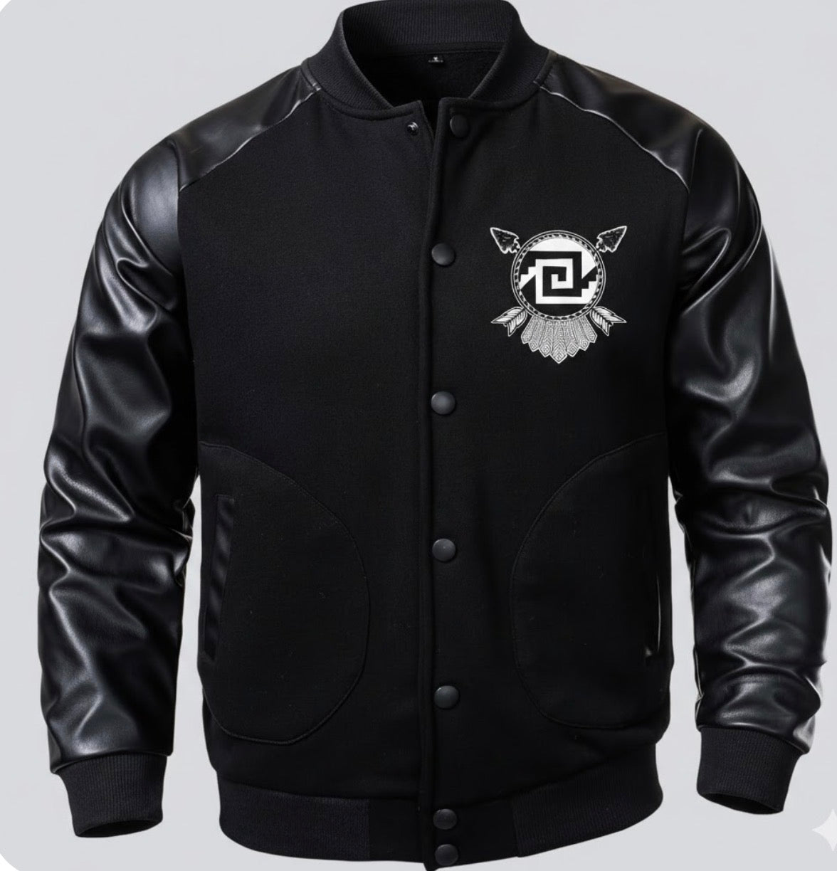 Aztec Treasures: Chimalli Varsity Letterman Jacket
